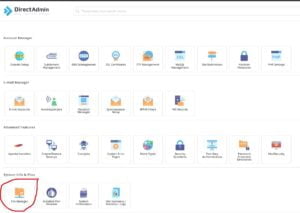 How to use File manager in DirectAdmin | Webhostpython